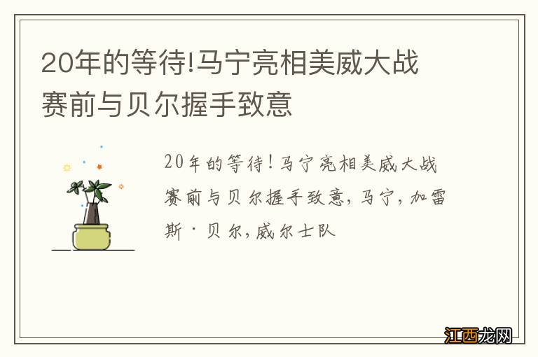 20年的等待!马宁亮相美威大战 赛前与贝尔握手致意