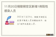 11月20日铜陵铜官区新增1例阳性感染人员