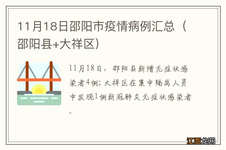 邵阳县+大祥区 11月18日邵阳市疫情病例汇总