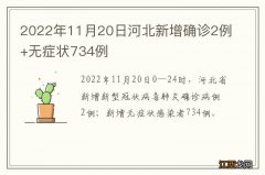 2022年11月20日河北新增确诊2例+无症状734例