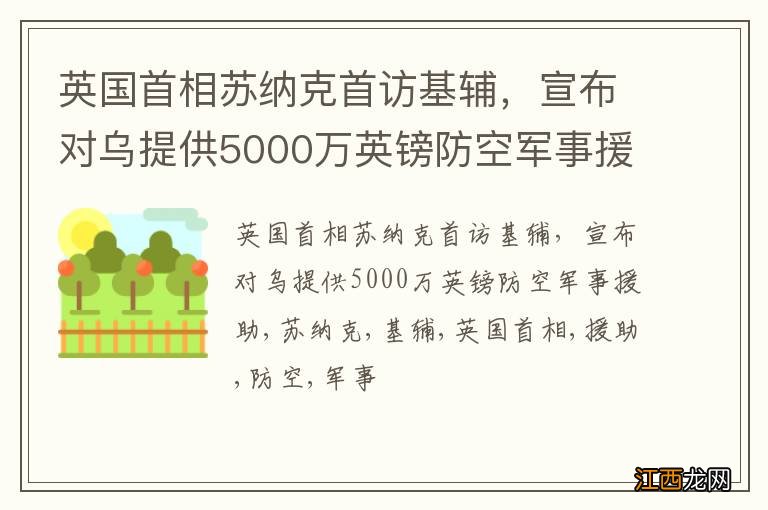 英国首相苏纳克首访基辅，宣布对乌提供5000万英镑防空军事援助