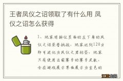 王者凤仪之诏领取了有什么用 凤仪之诏怎么获得