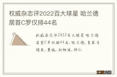 权威杂志评2022百大球星 哈兰德居首C罗仅排44名