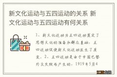 新文化运动与五四运动的关系 新文化运动与五四运动有何关系