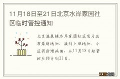 11月18日至21日北京水岸家园社区临时管控通知