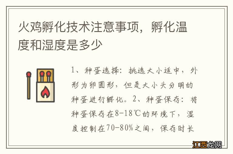 火鸡孵化技术注意事项，孵化温度和湿度是多少