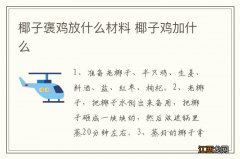 椰子褒鸡放什么材料 椰子鸡加什么