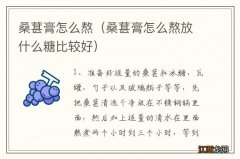 桑葚膏怎么熬放什么糖比较好 桑葚膏怎么熬