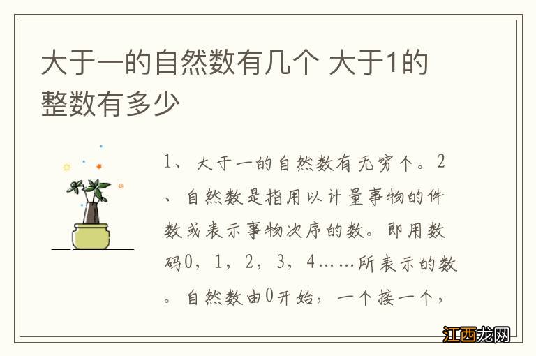 大于一的自然数有几个 大于1的整数有多少