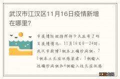 武汉市江汉区11月16日疫情新增在哪里？