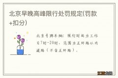 罚款+扣分 北京早晚高峰限行处罚规定