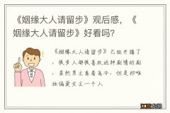 《姻缘大人请留步》观后感，《姻缘大人请留步》好看吗？