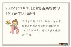 2022年11月15日河北省新增确诊1例+无症状408例