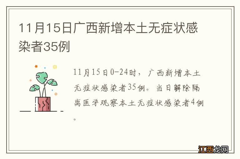 11月15日广西新增本土无症状感染者35例