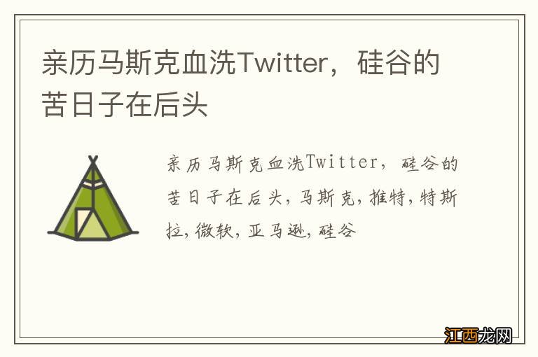 亲历马斯克血洗Twitter，硅谷的苦日子在后头