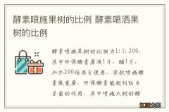 酵素喷施果树的比例 酵素喷洒果树的比例