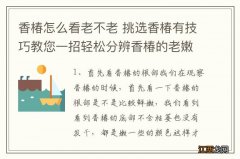 香椿怎么看老不老 挑选香椿有技巧教您一招轻松分辨香椿的老嫩