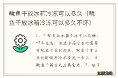 鱿鱼干放冰箱冷冻可以多久不坏 鱿鱼干放冰箱冷冻可以多久