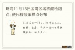 珠海11月15日金湾区域核酸检测点+便民核酸采样点分布