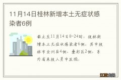 11月14日桂林新增本土无症状感染者6例