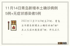 11月14日青岛新增本土确诊病例5例+无症状感染者5例