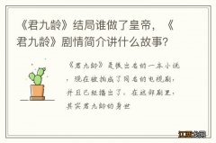 《君九龄》结局谁做了皇帝，《君九龄》剧情简介讲什么故事？